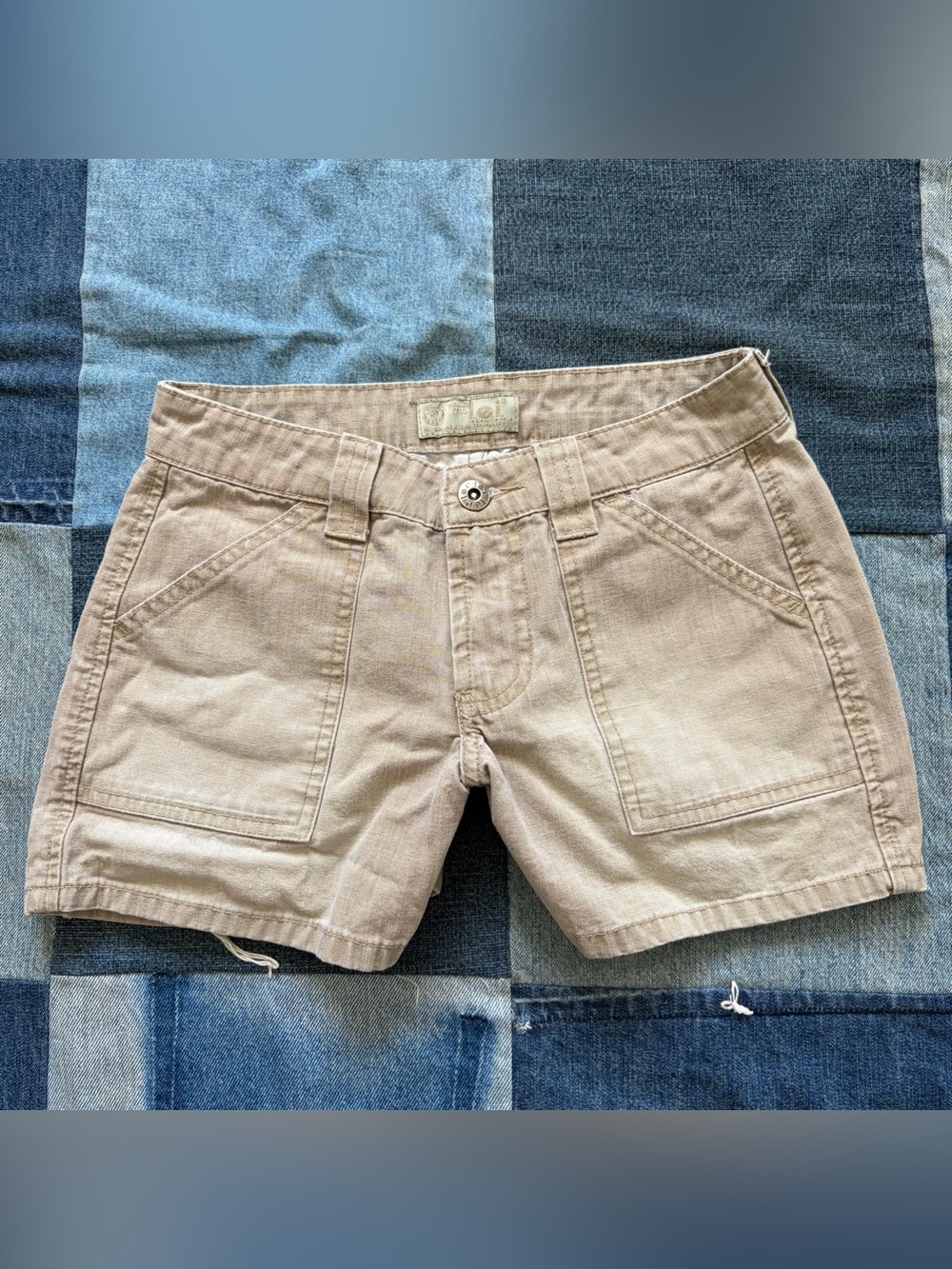vintage LEI low rise y2k shorts tan 100% cotton size 0